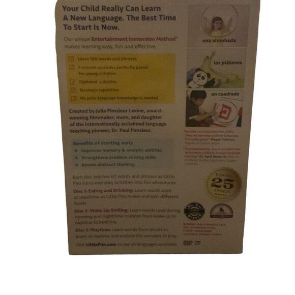 NEW Little PIM Fun With Languages Spanish 3 DVD Set New Sealed Educational - Picture 8 of 8